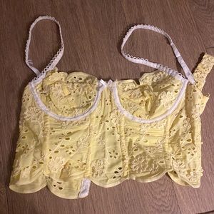 For Love and Lemons Yellow Corset